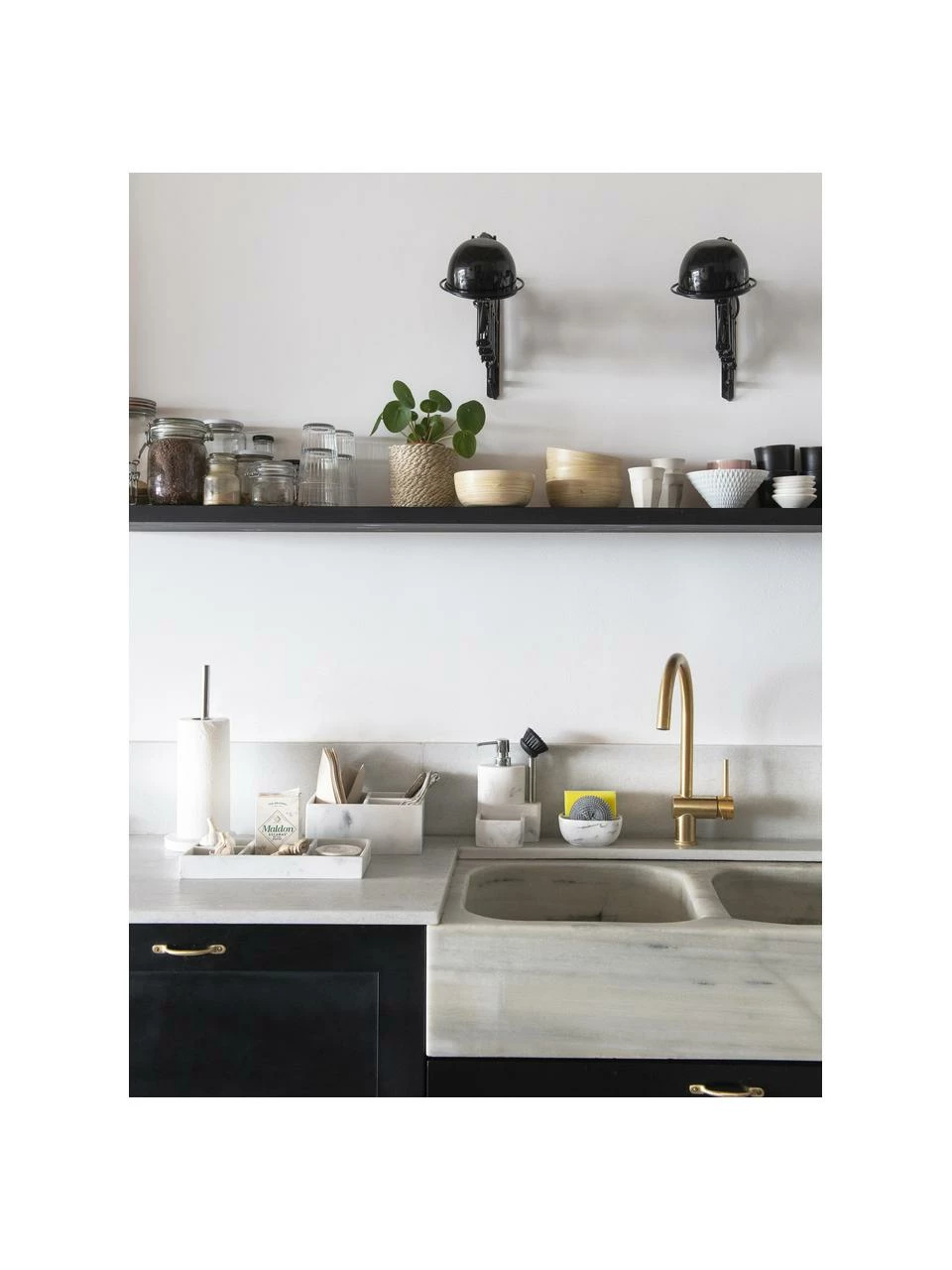 Andrea House Porte-éponge blanc Galia, 3 élém., larg. 13 x haut. 6 cm 4 Andrea House Porte-éponge blanc Galia, 3 élém., larg. 13 x haut. 6 cm – Image 2