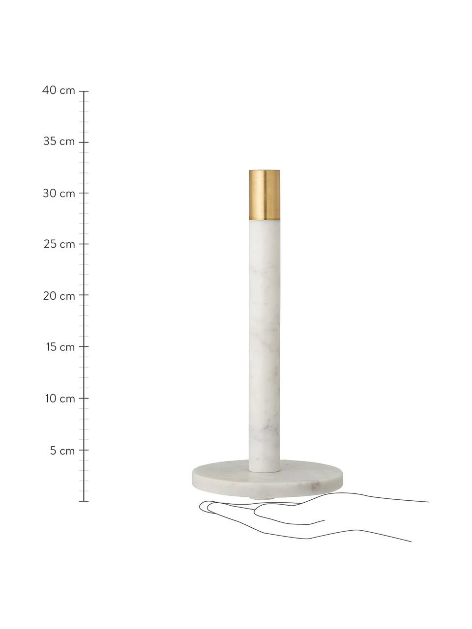Bloomingville Porte essuie en marbre Emira, Ø 15 cm 4 Bloomingville Porte essuie en marbre Emira, Ø 15 cm – Image 2
