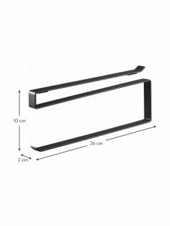 Yamazaki Porte essuie tout noir Tower, larg. 26 x haut. 10 cm -Cuisine Soldes 2022 Porte essuie tout noir Tower 5