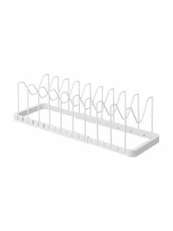 Yamazaki Porte-ustensiles de cuisine extensible blanc Tower, larg. 45-82 x haut. 18 cm -Cuisine Soldes 2022 Porte ustensiles de cuisine extensible blanc Tower 3