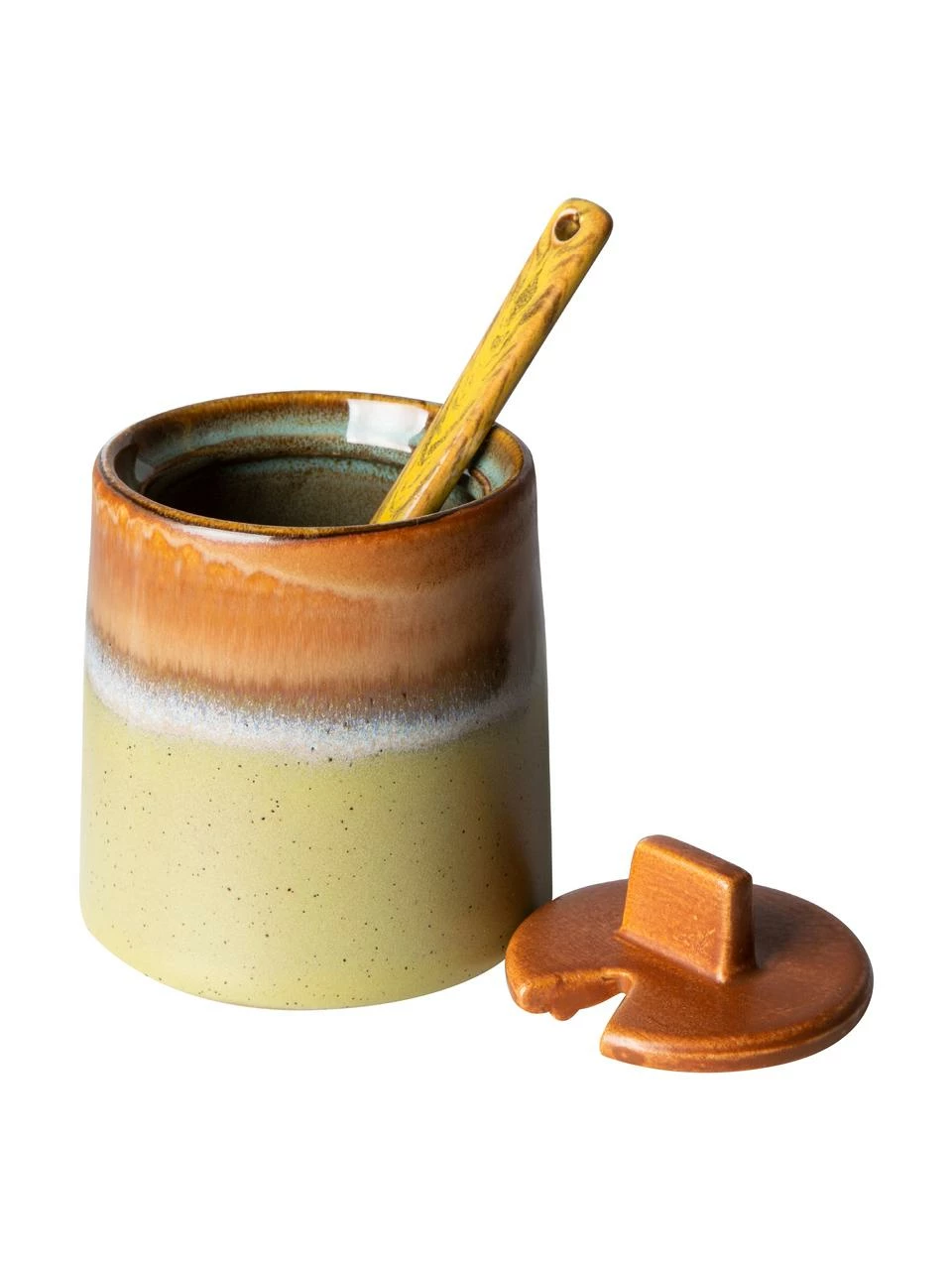 HKliving Pot à lait et sucrier artisanaux style rétro 70's, 2 élem., Lot de différentes tailles 7 HKliving Pot à lait et sucrier artisanaux style rétro 70's, 2 élem., Lot de différentes tailles – Image 5