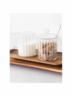 Andrea House Pot à lait et sucrier en verre Brilia, 3 élém., Lot de différentes tailles -Cuisine Soldes 2022 Pot a lait et sucrier en verre Brilia 3 elem 5