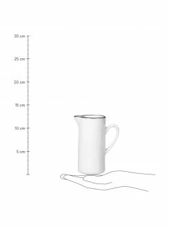 Broste Copenhagen Pot à lait porcelaine avec bord noir Salt, 400 ml, Ø 6 x haut. 12 cm, 400 ml -Cuisine Soldes 2022 Pot a lait porcelaine avec bord noir Salt 400 ml 2