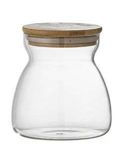 Bloomingville Pot de conservation en verre avec couvercle Tinse, Ø 11 x haut. 12 cm