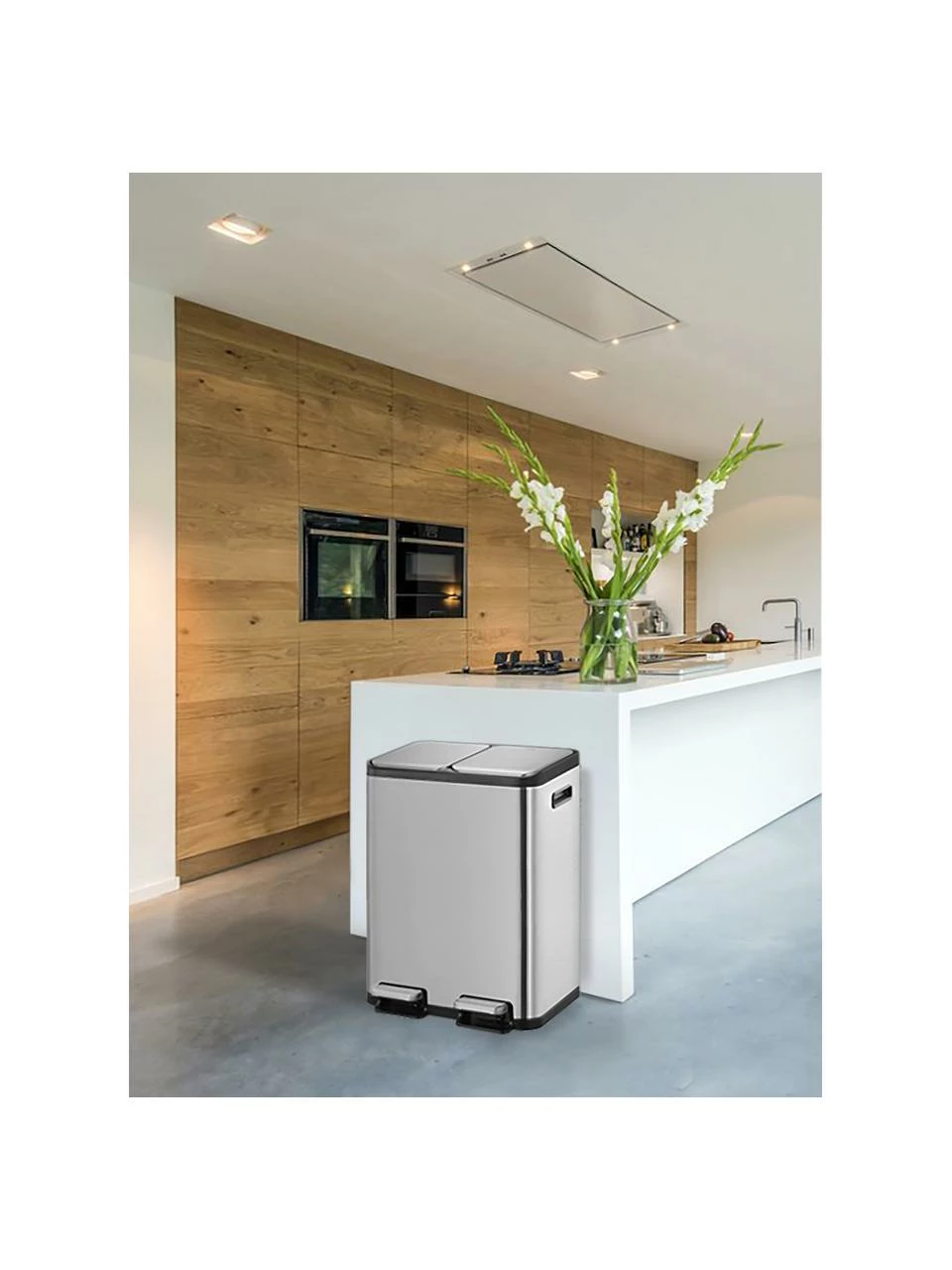 Poubelle à pédale EcoCasa, 2x30 l, larg. 53 x haut. 67 cm, 2 x 30 lDisponibilité limitée 4 Poubelle à pédale EcoCasa, 2x30 l, larg. 53 x haut. 67 cm, 2 x 30 lDisponibilité limitée – Image 2