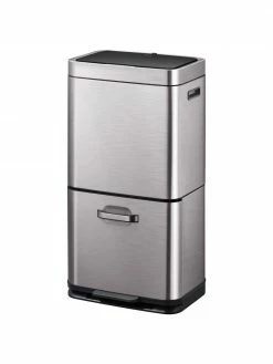 Poubelle avec capteur de mouvement Himalaya, 30 l + 25 l, larg. 42 x haut. 80 cm, 35 l + 25 l