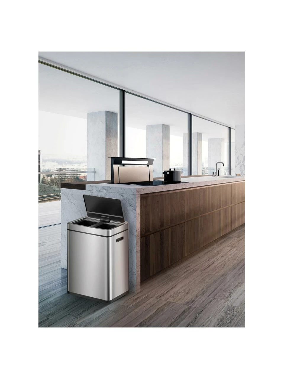 Poubelle avec capteur de mouvement Mirage, 2x30 l, larg. 49 x haut. 66 cm, 2 x 30 l 4 Poubelle avec capteur de mouvement Mirage, 2x30 l, larg. 49 x haut. 66 cm, 2 x 30 l – Image 2