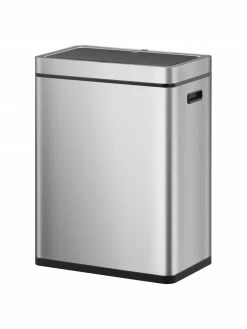 Poubelle avec capteur de mouvement Mirage, 2x30 l, larg. 49 x haut. 66 cm, 2 x 30 l