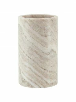 Rafraîchisseur de bouteilles et boîte de rangement marbre beige Riva, Ø 10 x haut. 17 cm