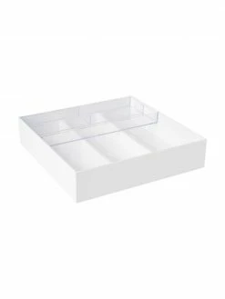 Yamazaki Range-couverts coulissant blanc Tower, larg. 25 x haut. 6 cm -Cuisine Soldes 2022 Range couverts coulissant blanc Tower 5