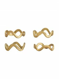 Nordal Rond de serviette Skye, 4 pièces, Ø 4 cm