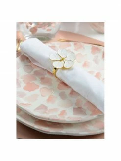 Rond de serviette de table Fleur, 4 pièces, Ø 4 cm -Cuisine Soldes 2022 Rond de serviette de table Fleur 4 pieces 2