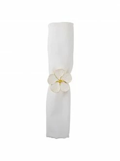Rond de serviette de table Fleur, 4 pièces, Ø 4 cm