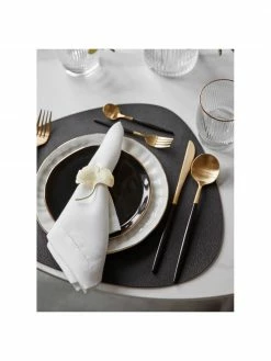 Rond de serviette de table Ginkgo, 4 pièces, Ø 5 cm x haut. 4 cm -Cuisine Soldes 2022 Rond de serviette de table Ginkgo 4 pieces 3