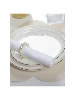 Rond de serviette de table Perle, 4 pièces, Ø 6 cm -Cuisine Soldes 2022 Rond de serviette de table Perle 4 pieces 2