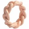 &k amsterdam Rond de serviette de table rose Braid, 4 pièces, Ø 6 x haut. 2 cm -Cuisine Soldes 2022 Rond de serviette de table rose Braid 4 pieces