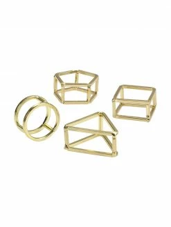 Andrea House Ronds de serviette de table Mattie, 4 pièces, larg. 7 x haut. 3 cm