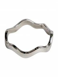 Ronds de serviette de table argentés Anna, 4 pièces, Ø 5 x haut. 1 cm