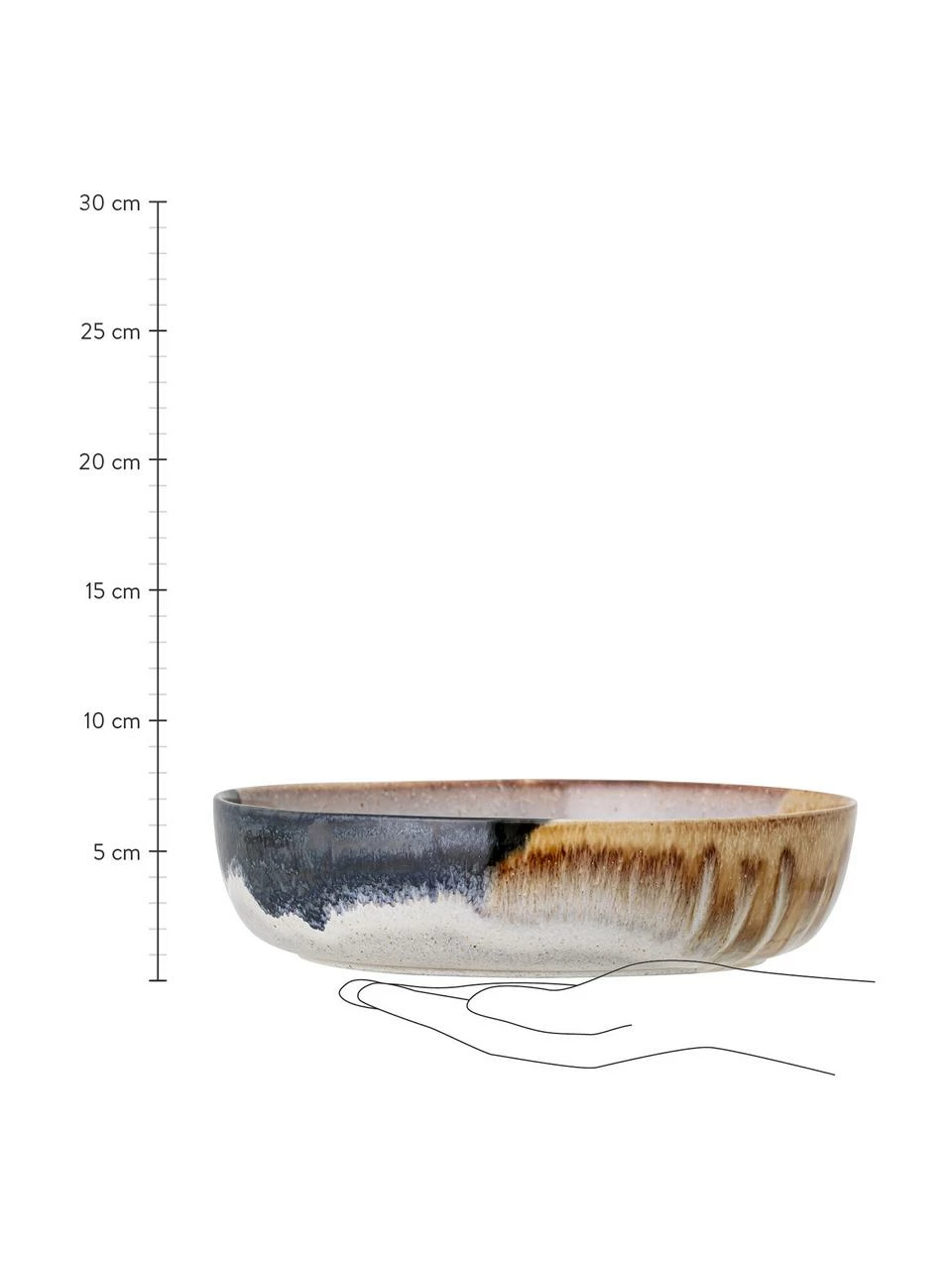 Bloomingville Saladier artisanal Jules, Ø 25 cm, Ø 25 x haut. 7 cm, 2 L 5 Bloomingville Saladier artisanal Jules, Ø 25 cm, Ø 25 x haut. 7 cm, 2 L – Image 3