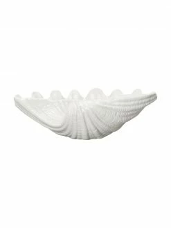 By On Saladier en dolomie forme de coquille blanche Shell, larg. 34 x haut. 10 cm