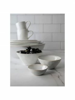 Dutch Rose Saladier en grès blanc Organic, Ø 33 x haut. 10 cm -Cuisine Soldes 2022 Saladier en gres blanc Organic 2