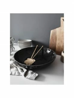 Broste Copenhagen Saladier fait à la main Nordic Coal, Ø 34 cm, Ø 34 x haut. 8 cm -Cuisine Soldes 2022 Saladier fait a la main Nordic Coal O 34 cm 3