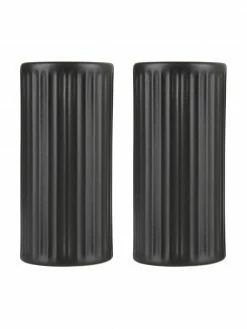 Salière et poivrière avec rainures décoratives Groove, 2 élém., Ø 4 x haut. 9 cm