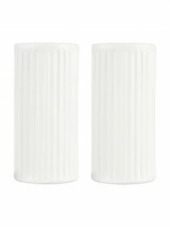 Salière et poivrière avec rainures décoratives Groove, 2 élém., Ø 4 cm x haut. 9 cm
