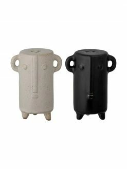 Bloomingville Salière et poivrière en porcelaine Maela, larg. 4 x haut. 7 cm