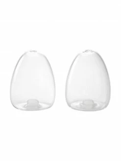 Andrea House Salière et poivrière transparente Shally, 2 élém., Ø 6 x haut. 8 cm