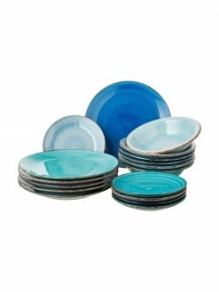 Villa D'Este Home Tivoli Service de table Baita, 6 personnes (18 élém.), Lot de différentes tailles