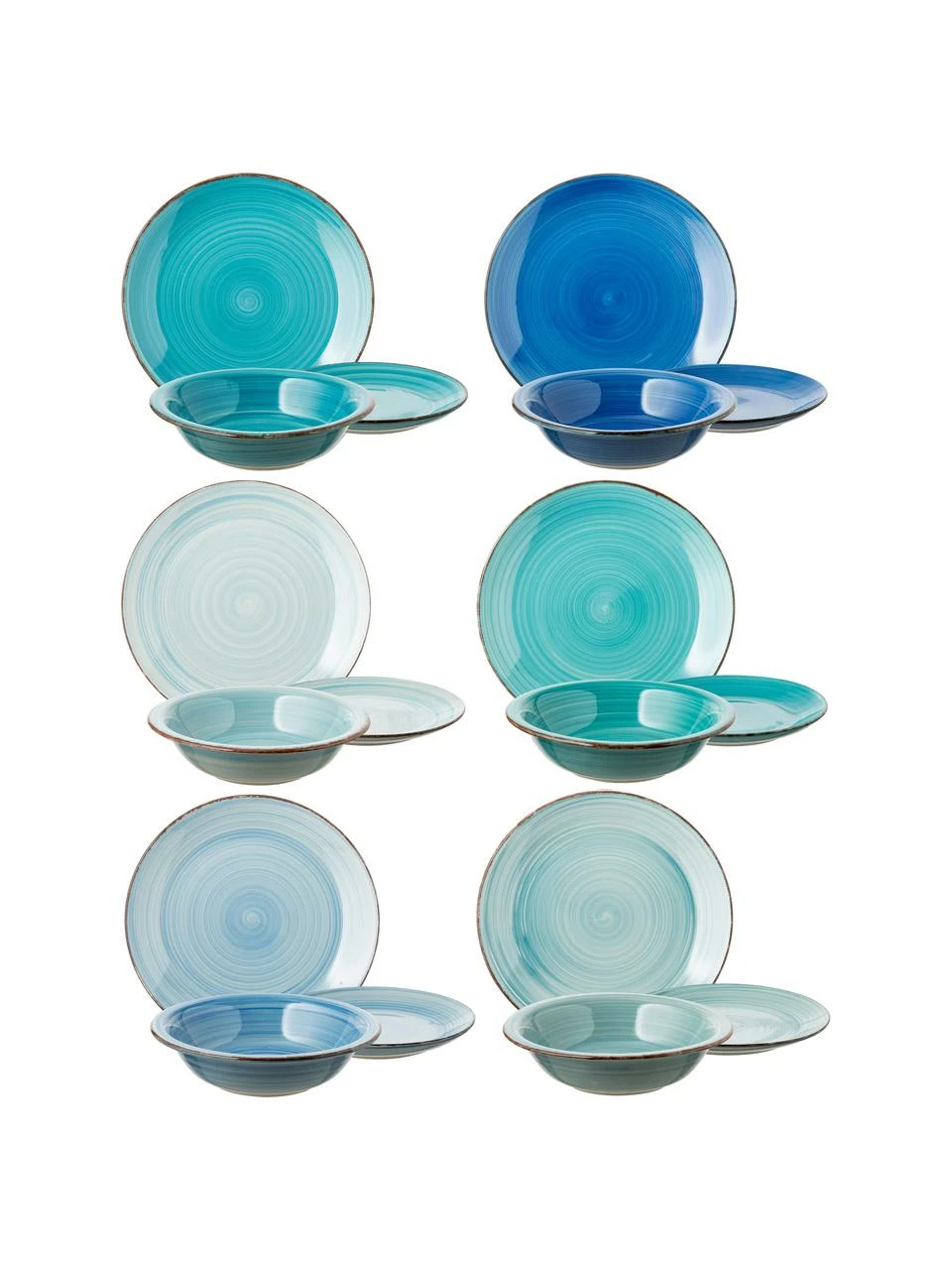 Villa D'Este Home Tivoli Service de table Baita, 6 personnes (18 élém.), Lot de différentes tailles 6 Villa D'Este Home Tivoli Service de table Baita, 6 personnes (18 élém.), Lot de différentes tailles – Image 4