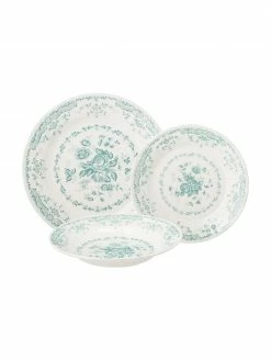 Bitossi Home Service de table céramique Rose, pour 6 personnes (18 élém.), Lot de différentes tailles