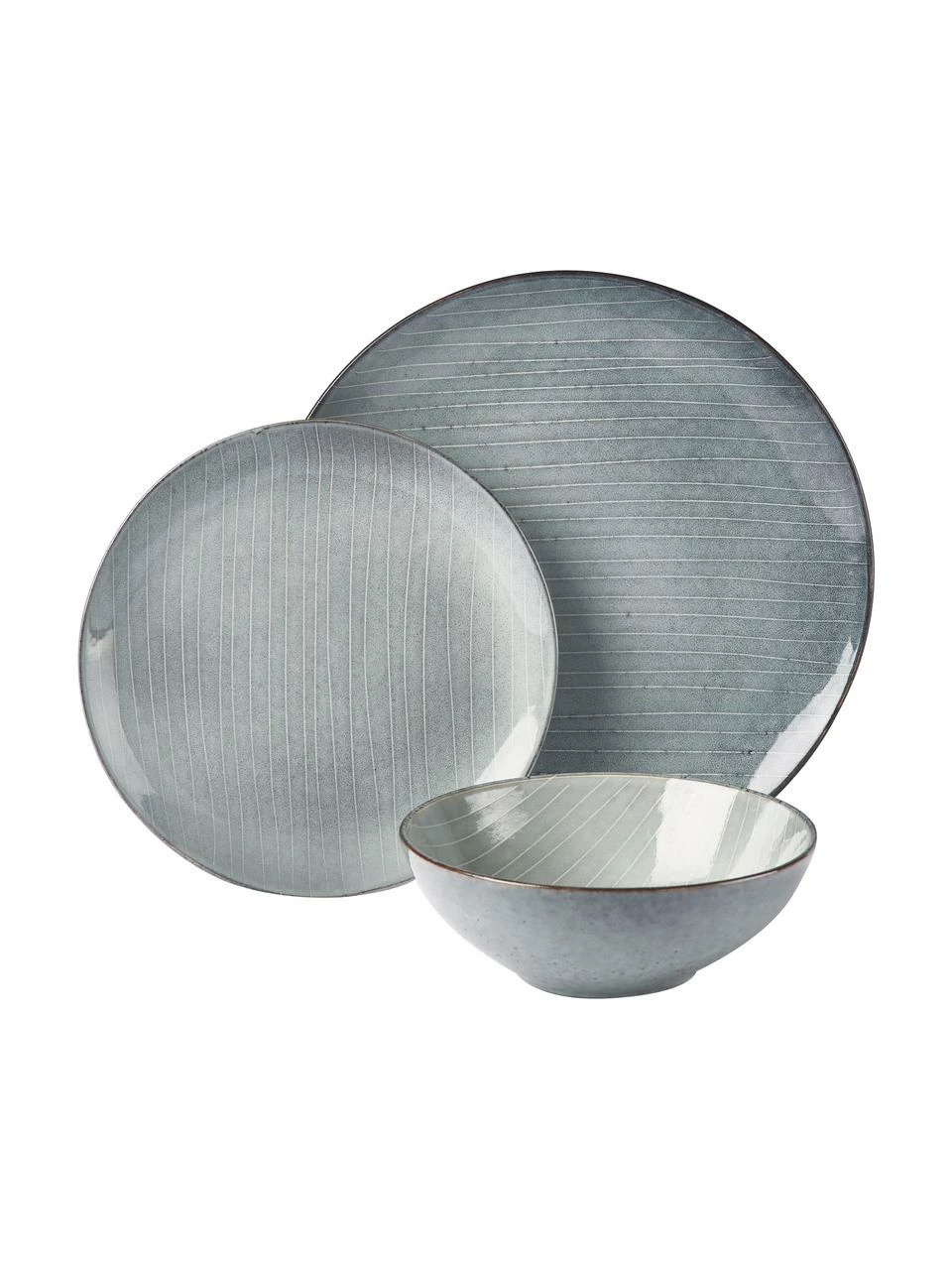 Broste Copenhagen Service de table en grès fait main Nordic Sea, 4 personnes (12 élém.), Lot de différentes tailles 8 Broste Copenhagen Service de table en grès fait main Nordic Sea, 4 personnes (12 élém.), Lot de différentes tailles – Image 6