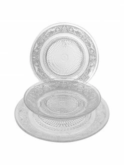 Villa D'Este Home Tivoli Service de table en verre Impérial, 6 personnes (18 élém.), Lot de différentes tailles