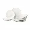 Dutch Rose Service de table grès cérame blanc Organic, 4 personnes (12 élém.), Lot de différentes tailles -Cuisine Soldes 2022 Service de table gres cerame blanc Organic 4 personnes 12 elem