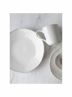 Dutch Rose Service de table grès cérame blanc Organic, 4 personnes (12 élém.), Lot de différentes tailles -Cuisine Soldes 2022 Service de table gres cerame blanc Organic 4 personnes 12 elem 2