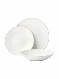 Dutch Rose Service de table grès cérame blanc Organic, 4 personnes (12 élém.), Lot de différentes tailles -Cuisine Soldes 2022 Service de table gres cerame blanc Organic 4 personnes 12 elem 3