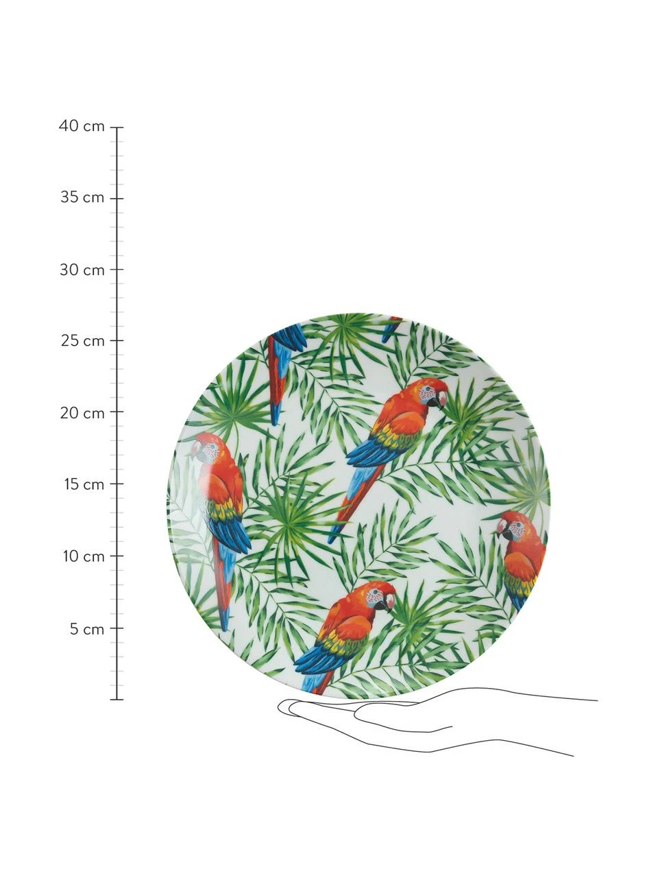 Villa D'Este Home Tivoli Service de table porcelaine Parrot Jungle, 6 personnes (18 élém.), Lot de différentes tailles 5 Villa D'Este Home Tivoli Service de table porcelaine Parrot Jungle, 6 personnes (18 élém.), Lot de différentes tailles – Image 3