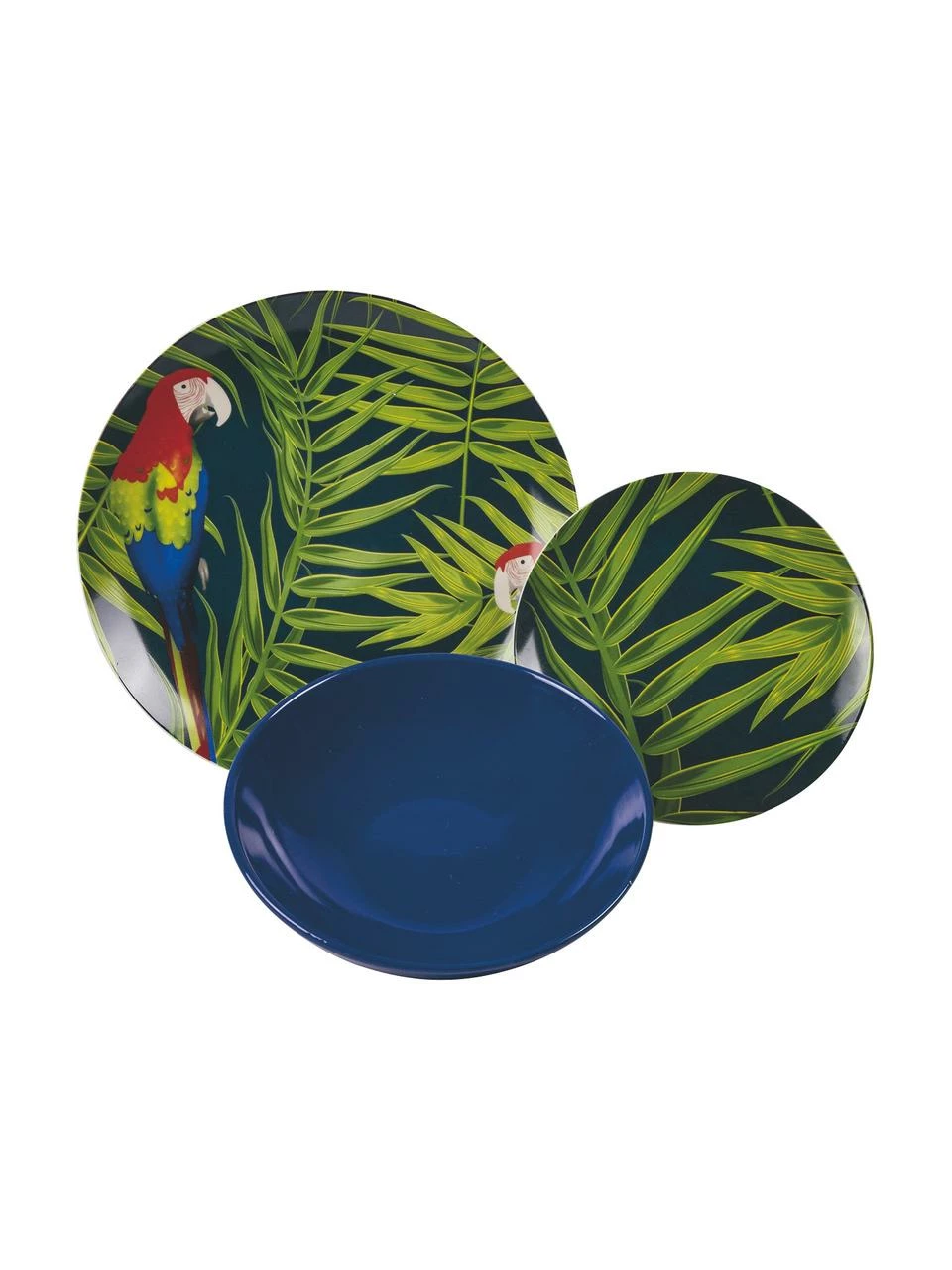 Villa D'Este Home Tivoli Service de table porcelaine Parrot Jungle, 6 personnes (18 élém.), Lot de différentes tailles 7 Villa D'Este Home Tivoli Service de table porcelaine Parrot Jungle, 6 personnes (18 élém.), Lot de différentes tailles – Image 5