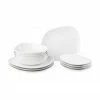 Villeroy & Boch Service de table porcelaine blanche Organic, 4 personnes (12 élém.), Lot de différentes tailles -Cuisine Soldes 2022 Service de table porcelaine blanche Organic 4 personnes 12 elem