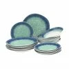 Service de table porcelaine bleue Antille, 6 personnes (18 élém.), Lot de différentes tailles -Cuisine Soldes 2022 Service de table porcelaine bleue Antille 6 personnes 18 elem