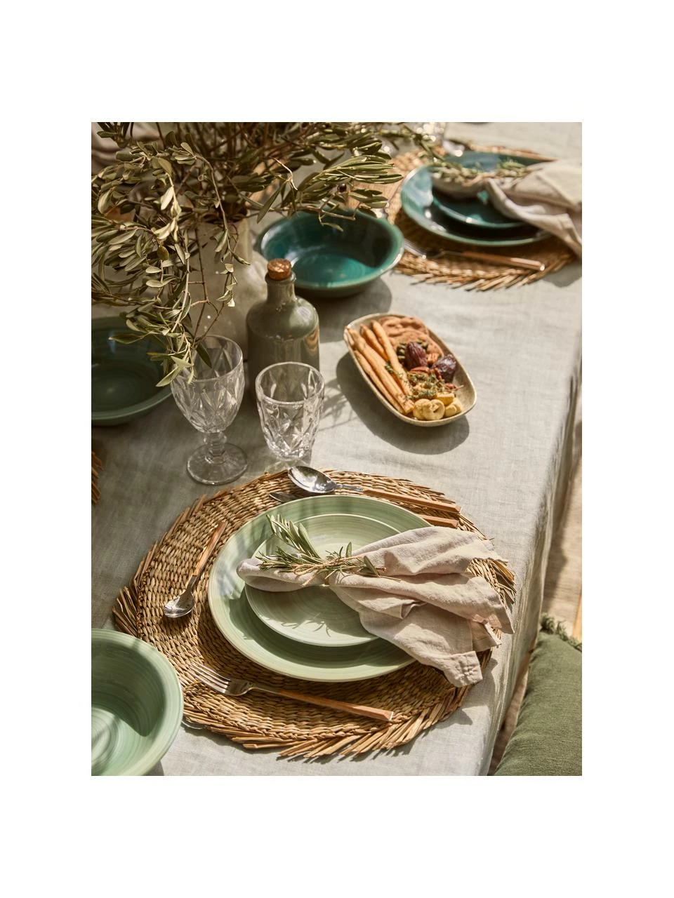 Westwing Collection Service de table tons verts Lucca, 6 personnes (18 élém.), 6 personnes (18 élém.) 4 Westwing Collection Service de table tons verts Lucca, 6 personnes (18 élém.), 6 personnes (18 élém.) – Image 2