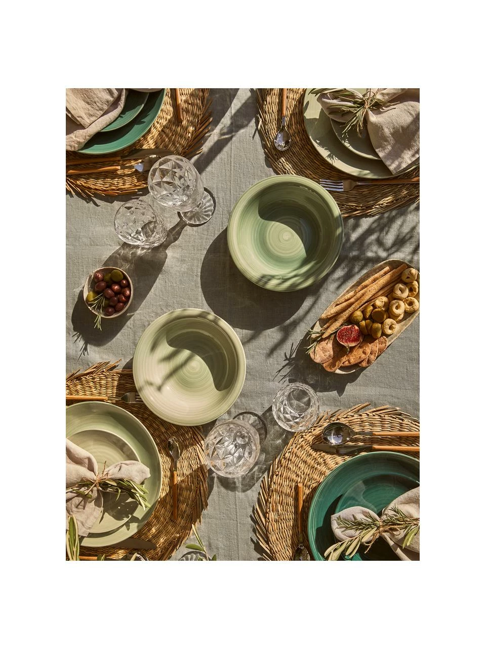 Westwing Collection Service de table tons verts Lucca, 6 personnes (18 élém.), 6 personnes (18 élém.) 5 Westwing Collection Service de table tons verts Lucca, 6 personnes (18 élém.), 6 personnes (18 élém.) – Image 3