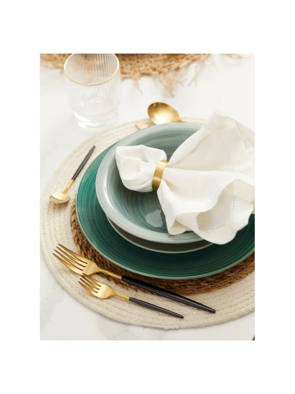 Westwing Collection Service de table tons verts Lucca, 6 personnes (18 élém.), 6 personnes (18 élém.) 6 Westwing Collection Service de table tons verts Lucca, 6 personnes (18 élém.), 6 personnes (18 élém.) – Image 4