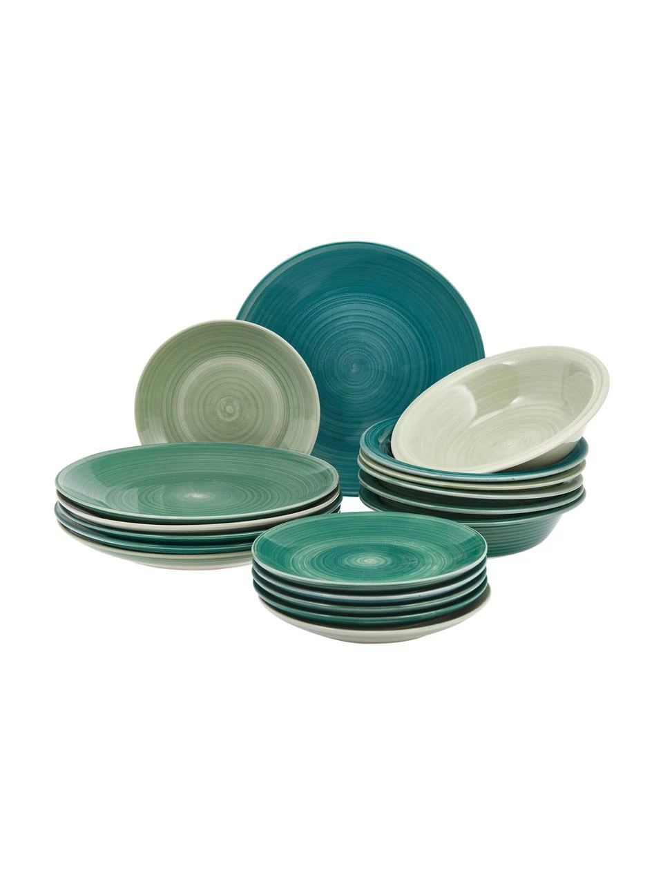 Westwing Collection Service de table tons verts Lucca, 6 personnes (18 élém.), 6 personnes (18 élém.) 3 Westwing Collection Service de table tons verts Lucca, 6 personnes (18 élém.), 6 personnes (18 élém.)