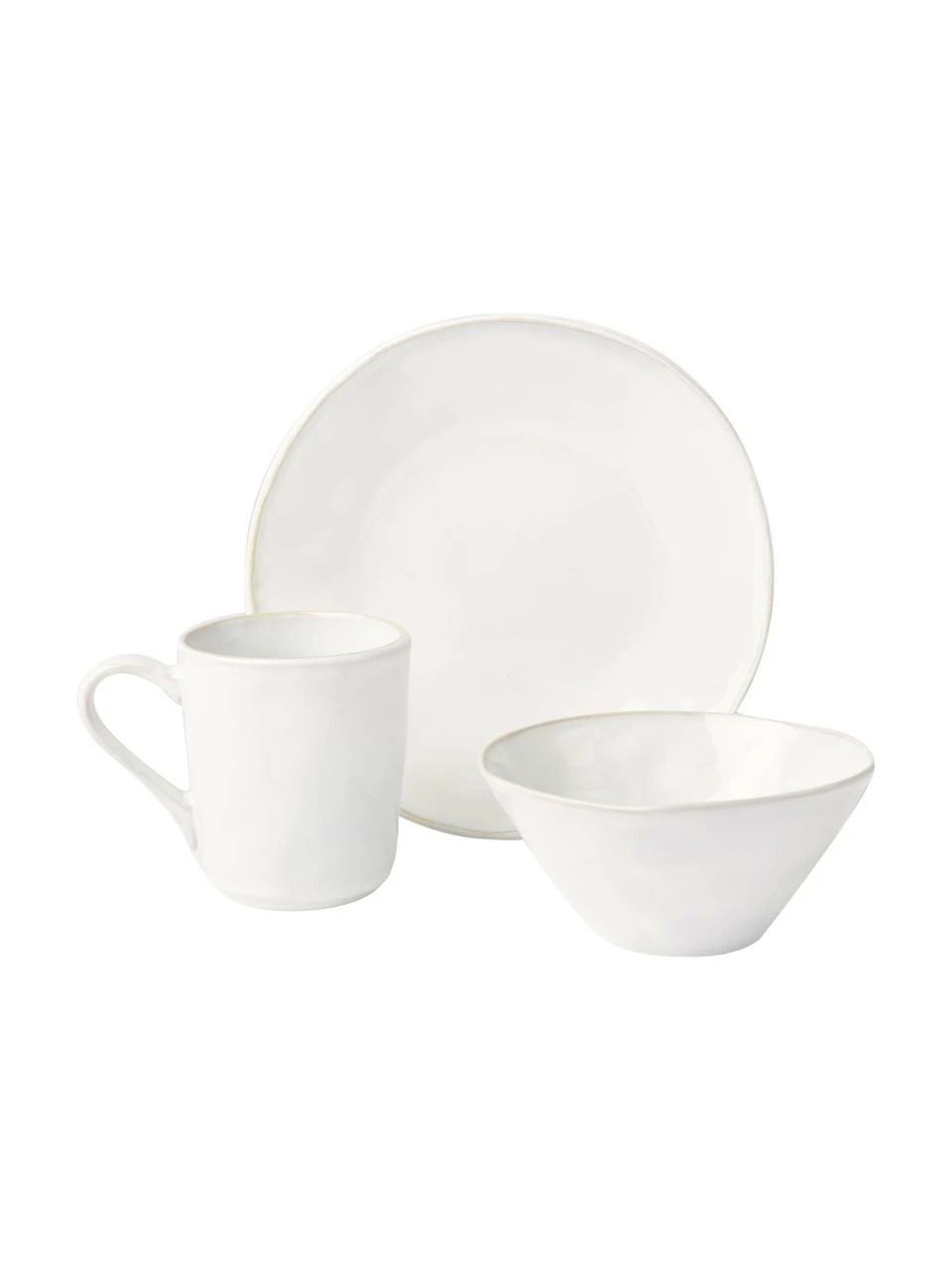 Dutch Rose Service petit déjeuner grès cérame blanc Organic, 4 personnes (12 élém.), Lot de différentes taillesDisponibilité limitée 6 Dutch Rose Service petit déjeuner grès cérame blanc Organic, 4 personnes (12 élém.), Lot de différentes taillesDisponibilité limitée – Image 4