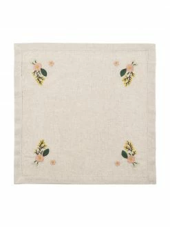 Nordal Serviette de table à motif floral Argo, 4 pièces, larg. 40 x long. 40 cm