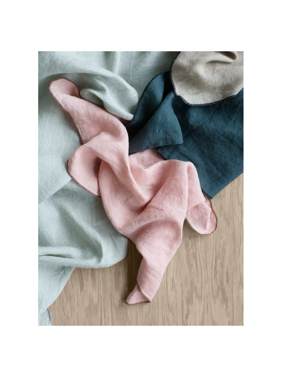 Broste Copenhagen Serviette de table lin bleu pétrole Gracie, 2 pièces, larg. 45 x long. 45 cm 4 Broste Copenhagen Serviette de table lin bleu pétrole Gracie, 2 pièces, larg. 45 x long. 45 cm – Image 2