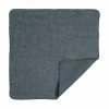 Broste Copenhagen Serviette de table lin bleu pétrole Gracie, 2 pièces, larg. 45 x long. 45 cm